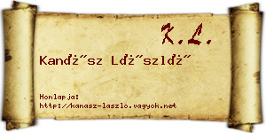 Kanász László névjegykártya