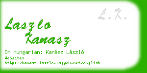 laszlo kanasz business card