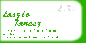 laszlo kanasz business card